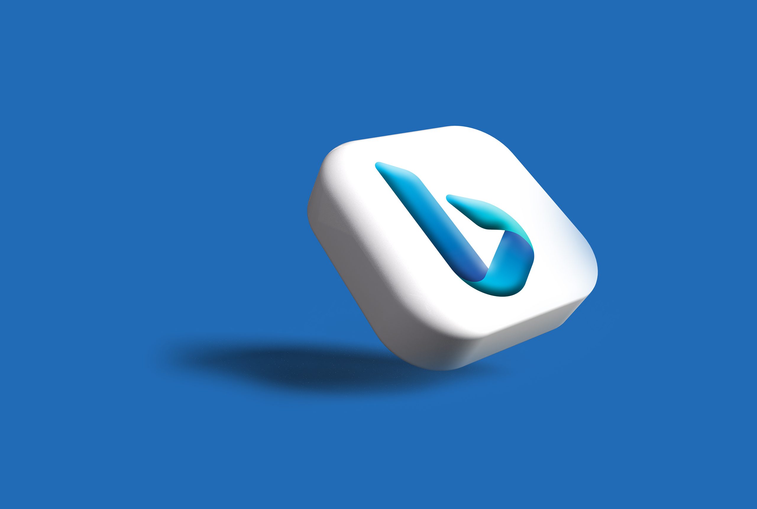 Bing logo on a blue background