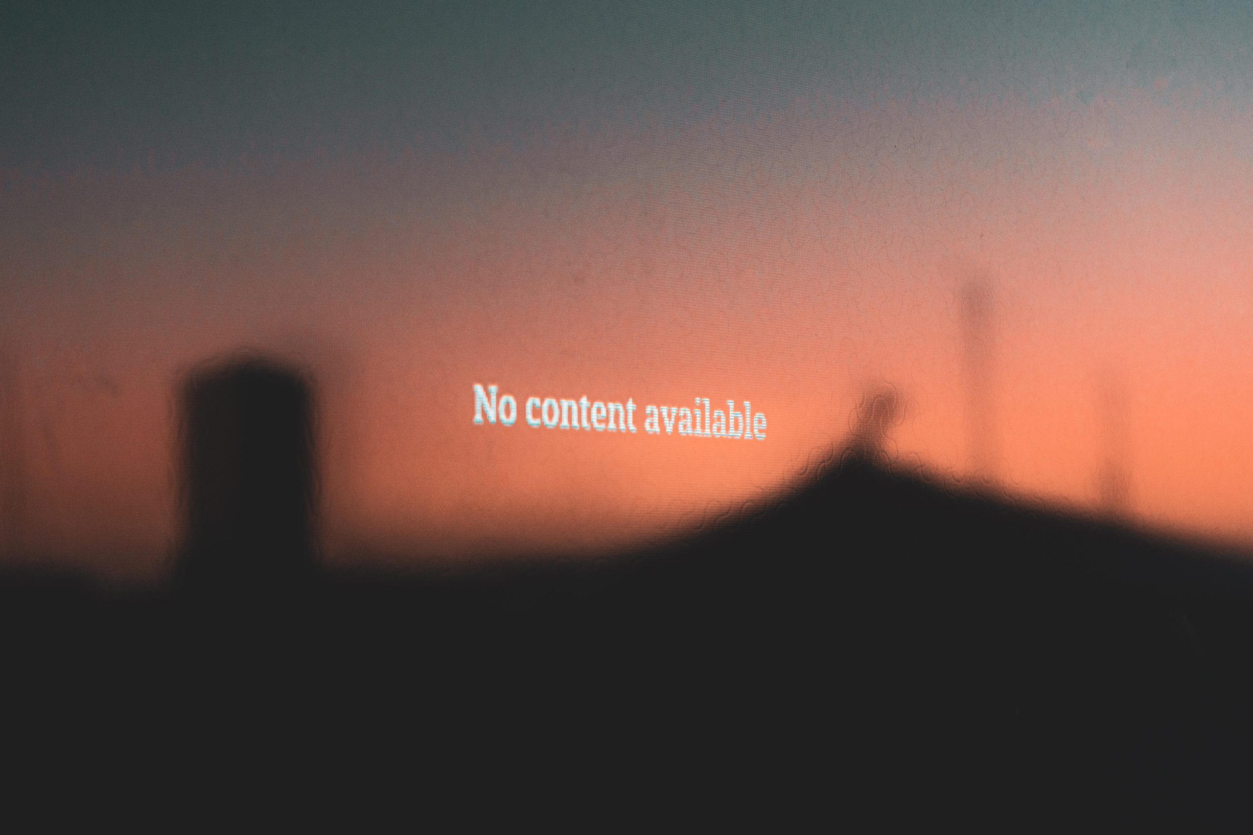 a wallpaper saying "No Content Available"