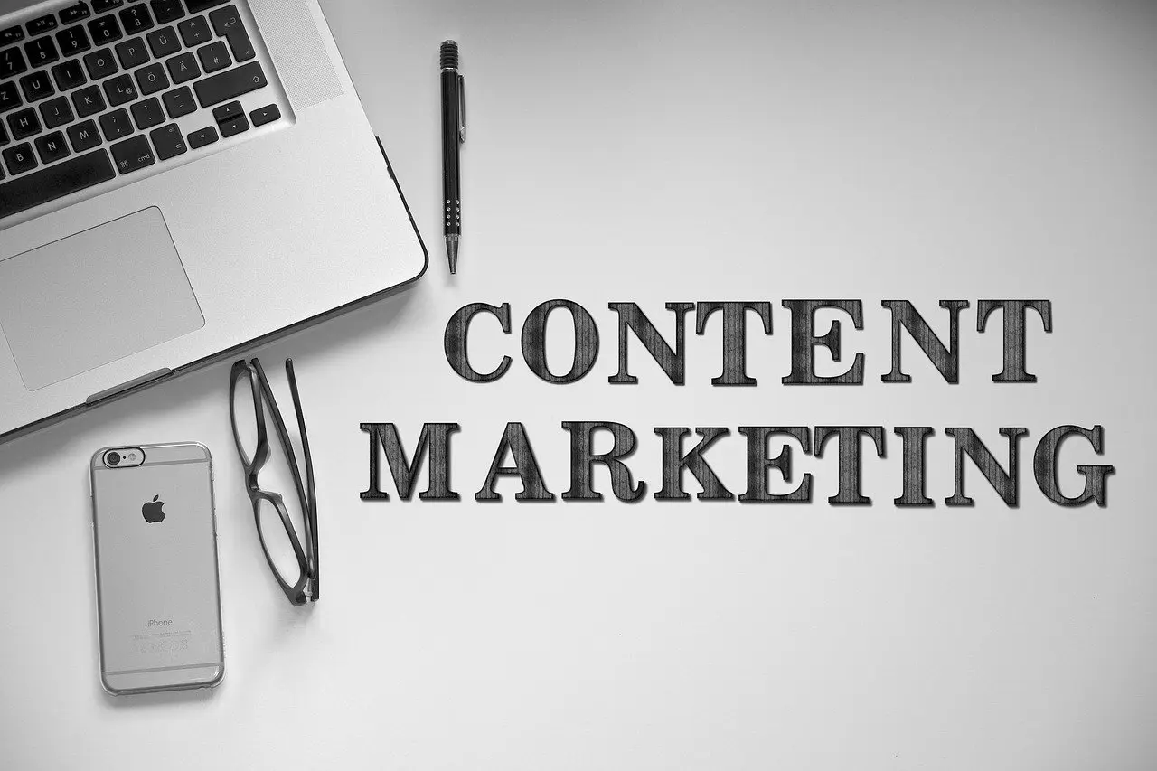 Content Marketing Concept Flatlay
