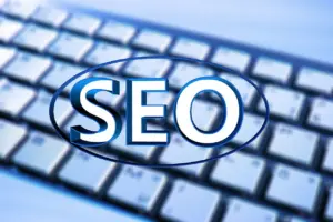 Search Engine Optimization concept - word SEO written on a keyboard